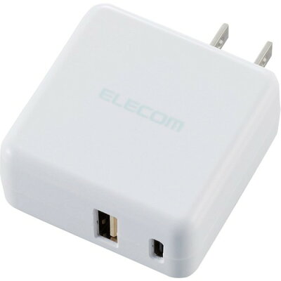 エレコム 充電器 スマホ タブレット 3.6A出力 USB-Aメス1ポート Type-Cメス1ポート 白(1個入)
